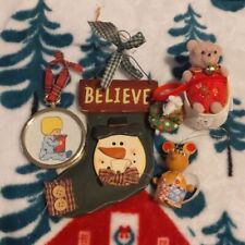 Lot of 5 Christmas Ornaments vintage 1970s picture