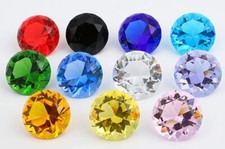 60mm/2.5'' Home Office Decor Wedding Decoration Glass Diamond Shaped Paperweight picture