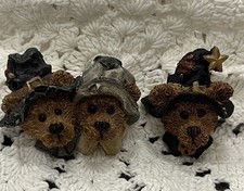 Two Boyds Bears & Friends Bearwear Halloween Witch and Thanksgiving Brooch Pins picture
