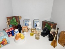 Vtg Avon Collector's Lot of 11- Lion, Kittens, Uncle Sam, Giraffe, More w/ box picture
