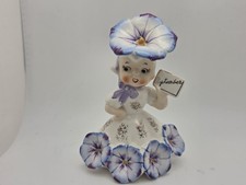 Vintage Napco Morning Glory September Flower of the Month Girl Figurine IC1931 picture