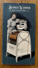 C1915 ADVERTISING  FOLD OUT BOOKLET SIMPLEX WASHER MACHINE CHICAGO AIR TITE TUB picture