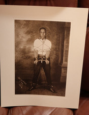 JAMES VAN DER ZEE PHOTO OF BLACK MAN IN CHAINS HARLEM RENAISSANCE SIGNED /DATED picture
