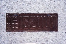 1922 Washington State License Plate # 132000 picture