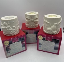Lenox Radiant Light Votive Candle Holders Set of 3 Santa, Bow, Dove New In Box picture