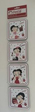 VANDOR COASTERS BETTY BOOP COCA-COLA CORKED BACKED SET OF 4 NEW IN PACKAGE picture