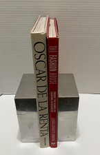 VTG PAIR RARE SMITH-METAL ARTS  CHROME BOOKENDS, WILLIAM SKLAROFF MCM 1970'S picture