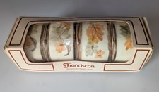 Franciscan October Napkin Rings Set of 4 NIB  139526 Hand Painted THANKSGIVING picture