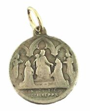 Vintage Catholic Reine Du Tress Rosairie Gold Tone Religious Medal France picture
