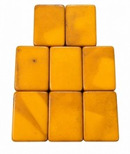 Vintage Authentic Butterscotch Bakelite Blank Tiles – Lot of 8 – Simichrome... picture