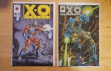 Set of NM+ X-O Manowar #1 & #0 First app X-O Manowar Jim Shooter Barry W. Smith picture