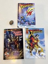 2026 Terrificon Exclusive Comic books and VIP Pin 3 Books All Great Condition. picture