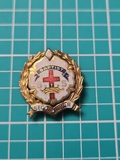 VTG Leavens Sunday School Second Year Baptist Church Gold Tone Lapel Pin picture