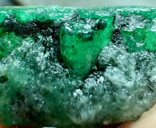 20CT, Natural SuperGemmy Top Green Emerald Crystals on Matrix From Swat Pakistan picture