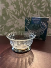 GENUINE CRYSTAL & SILVERPLATE PEDESTAL BOWL | ORIGINAL BOX | Read Description picture