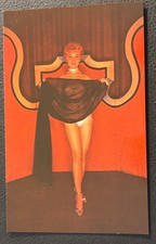 BURLESQUE PINUP - Shirley Ruscella - 1940s Postcard by Bill Bennett - STRIPTEASE picture