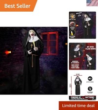 72-Inch Scary Nun Animatronics for Spooky Indoor & Outdoor Halloween Displays picture
