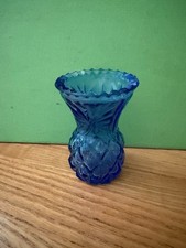 Vintage Cobalt Blue Pressed Glass Pineapple-Shaped Toothpick Holder/Bud Vase picture