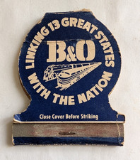 vintage B&O railroad advertising matchbook Sentinel Service used and empty  picture