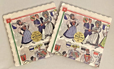 🍋 Vintage NOS Swiss Made WIDA Bern Paper Servettes Napkins People Coat of Arms picture