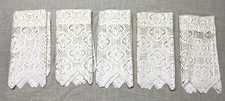 Vintage Crochet Lace White Valance Curtains Set of 5 Cottagecore Decor 58x16in picture