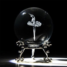 HDCRYSTALGIFTS 3D Laser Engraved Ballerina Dancing 2.4
