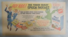 Post's Cereal Ad: Crazy Spook Patches Premium from 1950's Size: 7.5 x 15 inches picture