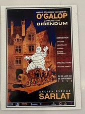 VTG MICHELIN MINI POSTER CARD 1998 O'GALLOP EXPOSITION SARLAT FRANCE BIB MASCOT picture