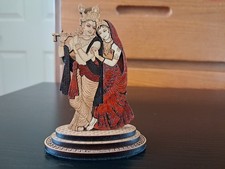 Radha Krishna Wooden picture