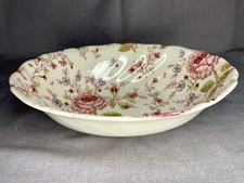Vtg Johnson Brothers Rose Chintz Oval Serving Vegetable Bowl 9” Collectible  picture