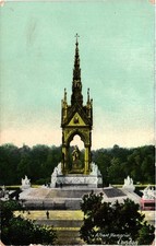 1909 Albert Memorial London England Postcard Victorian Gothic Landmark picture