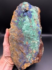 XL Natural Azurite & Malachite on Matrix Copper Mineral Display Specimen picture