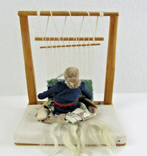 Navajo Squaw & Pappoose - Weaving Loom picture