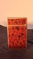 S.T. Dupont Gatsby Lighter,Chinese lacquer, Gold trim Brown/ Excellent Condition picture