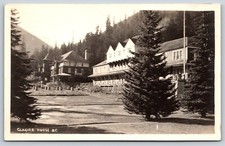 Glacier House Hotel BC Canada Real Photo Vintage Postcard picture