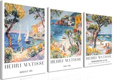 Henri Matisse Amalfi Coast Beach Wall Art Canvas 16x24 inch Framed picture