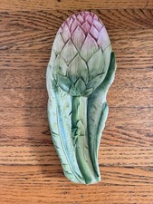 Vintage La Ceramica 6273 Majolica Artichoke Spoon Rest Made In Italy picture