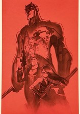 Pedro Delgado Exclusive Art Print - Daredevil, Elektra, Punisher + Kingpin w/COA picture