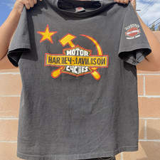 RARE Vintage Harley-Davidson Soviet Union T-shirt picture