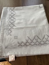 VTG Waterford Luxury Linens Tablecloth Pearl Silver Damask 57” picture