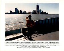 LG12 1995 Orig Dan DeLong Color Photo MANHATTAN SKYLINE FROM CIRCLE LINE CRUISE picture