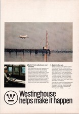 Westinghouse 1973 Vintage Print Ad Aviation Security & Air Traffic Control picture