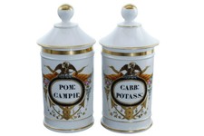 c1860 Old Paris Apothecary Jars Eagle and Anchor for Mexican Market picture