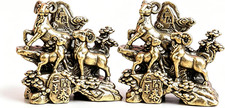 2Pcs Goat Statues Feng Shui 2027 Goat Year Sculptures Brass Ornaments for Chines picture