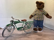 Xonex Schwinn Green Phantom 1/6 Scale Diecast Model Bicycle & Teddy Bear - Read picture