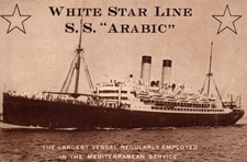 White Star Line SS Arabic Steamer Ocean Liner Postcard picture
