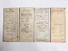4 Antique Warranty Property Deeds Ashland County, Ohio- 1885, 1890, 1896, 1900 picture