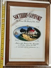 Vintage 1960s Southern Comfort Mirror Whiskey Bar pub sign 10.5