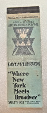 1920's  SAFETY FIRST MATCHCOVER .DAVE'S BLUE ROOM 791 7th Ave. NYC - Stars -Exmt picture