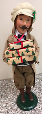 HTF Byers Choice Carolers 2011 Man Duster Family holding Packages Long Tan Coat picture